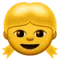 Girl emoji on Apple iOS 8.3