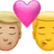 Kiss - Man: Medium-Light Skin Tone, Man: No Skin Tone emoji on iPhone