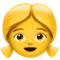 Girl emoji on Apple iOS 15.4