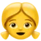 Girl emoji on Apple iOS 17.4