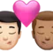 ️ Kiss: Man, Man, Light Skin Tone, Medium Skin Tone emoji on Apple iOS 14.5