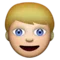 Person: Blond Hair emoji on Apple iOS 5.1