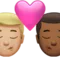 ️ Kiss: Man, Man, Medium-Light Skin Tone, Medium-Dark Skin Tone emoji on Apple iOS 14.5