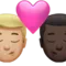 ️ Kiss: Man, Man, Medium-Light Skin Tone, Dark Skin Tone emoji on Apple iOS 14.5