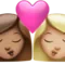️ Kiss: Woman, Woman, Medium Skin Tone, Medium-Light Skin Tone emoji on Apple iOS 16.4