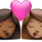 ️ Kiss: Woman, Woman, Medium-Dark Skin Tone, Medium Skin Tone emoji on Apple iOS 14.5