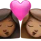 ️ Kiss: Woman, Woman, Medium-Dark Skin Tone, Medium Skin Tone emoji on Apple iOS 17.4
