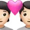 Couple with Heart: Light Skin Tone emoji on Apple iOS 16.4