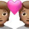 Couple with Heart: Medium Skin Tone emoji on iPhone