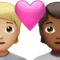 ️ Couple with Heart: Person, Person, Medium-Light Skin Tone, Medium-Dark Skin Tone emoji on Apple iOS 14.5