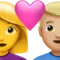 ️ Couple With Heart - Woman: No Skin Tone, Man: Medium-Light Skin Tone emoji on Apple iOS 15.4
