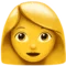 Woman emoji on Apple iOS 13.3