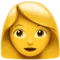 Woman emoji on Apple iOS 17.4