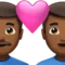 Pasangan yang Penuh Cinta: Pria, Pria, Warna Kulit Sedang-Gelap emoji di iPhone (iOS 14.5)