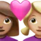️ Couple with Heart: Woman, Woman, Medium Skin Tone, Medium-Light Skin Tone emoji on Apple iOS 14.5