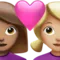 ️ Couple with Heart: Woman, Woman, Medium Skin Tone, Medium-Light Skin Tone emoji on Apple iOS 17.4