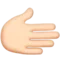 Mano destra: carnagione chiara emoji su Apple iOS 15.4