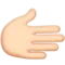 Rightwards Hand: Light Skin Tone emoji on iPhone