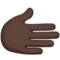 Rightwards Hand: Dark Skin Tone emoji on iPhone