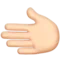 Leftwards Hand: Light Skin Tone emoji on iPhone
