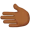 Tangan ke kiri: ton kulit sederhana gelap emoji di Apple iOS 16.4