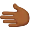 Leftwards Hand: Medium-Dark Skin Tone emoji on iPhone
