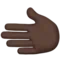 Leftwards Hand: Dark Skin Tone emoji on iPhone