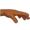 มือคว่ำ: สีผิวปานกลางถึงเข้ม อีโมจิบน Apple iOS 15.4