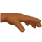 Palm Down Hand: Medium-Dark Skin Tone emoji on iPhone
