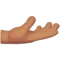 Palm Up Hand: Medium Skin Tone emoji on Apple iOS 17.4