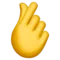 Hand with Index Finger and Thumb Crossed emoji on iPhone