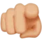 Index Pointing at the Viewer: Medium-Light Skin Tone emoji on Apple iOS 15.4