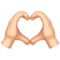 Hjertehænder: Lys hudtone emoji på Apple iOS 17.4