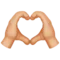Heart Hands: Medium-Light Skin Tone emoji on iPhone