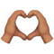 Heart Hands: Medium Skin Tone emoji on iPhone
