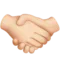 Handshake: Light Skin Tone emoji on iPhone