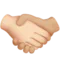 Handshake: Light Skin Tone, Medium-Light Skin Tone emoji on iPhone