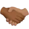 Handshake: Medium-Dark Skin Tone, Medium Skin Tone emoji on iPhone