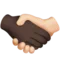 Handshake: Dark Skin Tone, Light Skin Tone emoji on iPhone