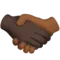 Handshake: Dark Skin Tone, Medium-Dark Skin Tone emoji on iPhone
