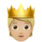 Person with Crown: Medium-Light Skin Tone emoji on Apple iOS 16.4