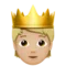 Person with Crown: Medium-Light Skin Tone emoji on iPhone