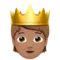 Άτομο με Στέμμα: Μεσαίος Τόνος Δέρματος emoji στο iPhone (iOS 15.4)