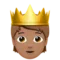 Άτομο με Στέμμα: Μεσαίος Τόνος Δέρματος emoji στο iPhone (iOS 17.4)