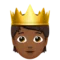 Person with Crown: Medium-Dark Skin Tone emoji on Apple iOS 16.4