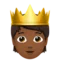 Person with Crown: Medium-Dark Skin Tone emoji on iPhone