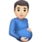 Pregnant Man: Light Skin Tone emoji on Apple iOS 16.4