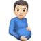 Pregnant Man: Light Skin Tone emoji on iPhone