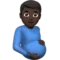 Pregnant Man: Dark Skin Tone emoji on iPhone