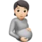 Pregnant Person: Light Skin Tone emoji on iPhone